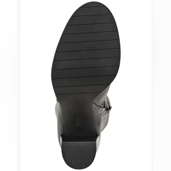 KENNETH COLE New York JUSTIN Knee-High 100% Leather BLACK Boots 8.5 - Picture 5 of 6